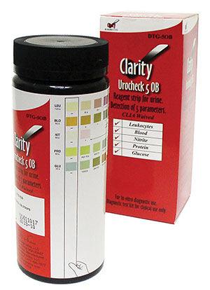 Clarity Urocheck, 5 OB, CLIA Waived, 100/bx