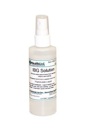 Iodine Be Gone (IBG), 4 oz with Pump (Item is Non-Returnable)  (Item is considered HAZMAT and cannot ship via Air or to AK, GU, HI, PR, VI)
