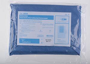Drape Sheet, Fan-Folded, Three-Quarter, 56 x 77 with 25 x 42 Absorbent Reinforcement, 20/cs