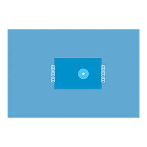 Extremity Drape, 28 x 45, Absorbent, 2 1/2 Circular Elastic Fenestration, Cord-holding Tabs, 12/cs