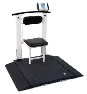 Wheelchair Scale, Portable, Digital, Folding Column & Seat, 1000 lb x .2 lb, 32