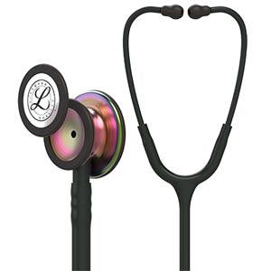 Stethoscope, Rainbow-Finish Chestpiece, Black Tubing, 27