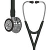 Stethoscope, Mirror Finish Chestpiece, Black Tube, 27"