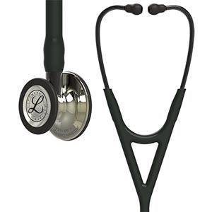Stethoscope, Champagne Finish Chestpiece, Black Tube, 27
