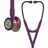 Stethoscope, Rainbow Finish Chestpiece, Plum Tube, Violet Stem and Black Headset, 27"