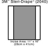 Incise Drape, Overall 14" x 16", Incise 11" x 16", 10/bx, 4 bx/cs
