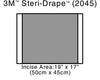 Incise Drape, Overall 23" x 17", Incise 19" x 17", 10/bx, 4 bx/cs