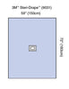 Steri-Drape™ Adhesive Aperture Drape, 59" x 72", Absorbent Impervious Material, Off-Centered Oval Aperture, 25/bx, 2 bx/cs