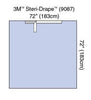 Steri-Drape™ Adhesive Drape Sheet, 72" x 72", Absorbent Impervious Material, 25/bx, 2 bx/cs