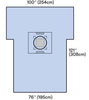 Cesarean-Section Sheet with Incise Pouch, 77" x 122", 5/cs
