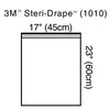Towel Drape, Large, 23" x 17" with Adhesive Strip & Clear Plastic, 10/bx, 4 bx/cs