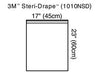 Towel Drape, Large, 17" x 23", Non-Sterile, Clear Plastic, Adhesive Strip, 100/cs