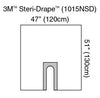U-Drape, 47" x 51", Non-Sterile, Clear Plastic, U-Slot Aperture with Adhesive, 100/cs