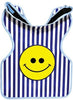 Protectall X-Ray Apron, Child w/Collar, Lead-lined, .3MM Thickness. 20" x 20”, Blue and White Stripes w/Happy Face (US SALES ONLY)