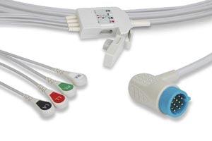 ECG Trunk Cable 10 (4 Attached, Snap) Leads,  Medtronic > Physio Control Compatible w/ OEM: 11111-000018, 11111-000020 (DROP SHIP ONLY) (Freight Terms are Prepaid & Added to Invoice - Contact Vendor for Specifics)