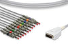 Direct-Connect EKG Cable, 10 Leads, Banana, 340cm, Mortara > Burdick Compatible w/ OEM: 7704, 7785, 012-0844-00, 012-0844-01, 1156472, 55, CB-721020R/1, 45508-B (DROP SHIP ONLY) (Freight Terms are Prepaid & Added to Invoice - Contact Vendor for Specifics)