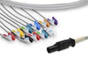 Direct-Connect EKG Cable, 10 Leads, Clip, 340cm, Mortara > Quinton Compatible w/ OEM: 60-00180-01, 042051-005 (DROP SHIP ONLY) (Freight Terms are Prepaid & Added to Invoice - Contact Vendor for Specifics)