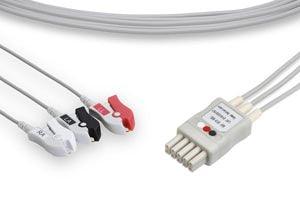 ECG Leadwire, 3 Leads Pinch/Grabber, Mindray > Datascope Compatible w/ OEM: 0012-00-1514-05, 0012-00-1514-06, LW-3910S29/3A, 0012-00-1514-04 (DROP SHIP ONLY) (Freight Terms are Prepaid & Added to Invoice - Contact Vendor for Specifics)