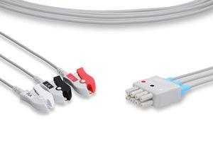 ECG Leadwire, 3 Leads Pinch/Grabber, Nihon Kohden Compatible w/ OEM: BR-903P, BR-903PA, K911A, LDW-03BF-29AN-0000, LW-3810029/3A (DROP SHIP ONLY) (Freight Terms are Prepaid & Added to Invoice - Contact Vendor for Specifics)