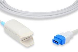 Short SpO2 Sensor, Adult Clip, Datex Ohmeda Compatible w/ OEM: TS-F-D (DROP SHIP ONLY) (Freight Terms are Prepaid & Added to Invoice - Contact Vendor for Specifics)