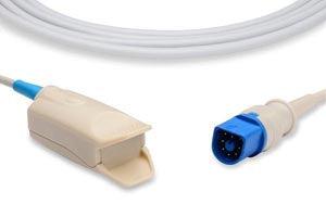 Direct-Connect SpO2 Sensor, Adult Clip, Philips Compatible w/ OEM: M1196A, 989803128631, B505-1006V-10 (DROP SHIP ONLY) (Freight Terms are Prepaid & Added to Invoice - Contact Vendor for Specifics)
