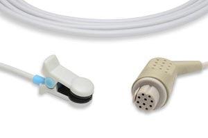 Direct-Connect SpO2 Sensor, Adult Ear Clip, Datex Ohmeda Compatible w/ OEM: TS-E4-N, PR-A220-1005, OXY-E4-N (DROP SHIP ONLY) (Freight Terms are Prepaid & Added to Invoice - Contact Vendor for Specifics)