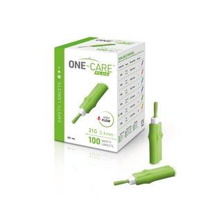 Safety Lancet, 21G x 2.4mm, High Flow, Contact Activated, Green, 100/bx