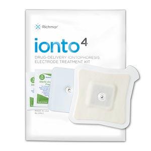 Ionto4 Medium Electrode Kit, 2.5cc, 4ma Iontophoresis Electrode, Buffered Return Electrode, (2) Alcohol Prep Pads, 12kt/bg, 1bg/cs