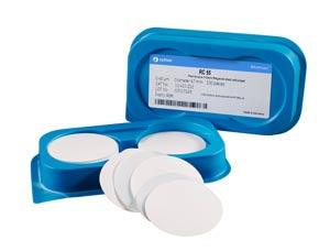 Filter Circles, 100mm Dia, Regenerated Cellulose RC 55, 0.45µm Pore Size, 25/pk