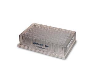 Microplate, 96 Well, 800µl Volume, Clear Polystyrene, 0.45µm Cellulose Acetate, Long Drip Director, 25/pk