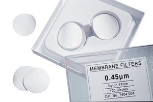 Filter Circles, 13mm Dia, Nylon, 0.45µm Pore Size, 100/pk