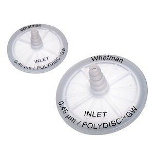 Inline Filter, Whatman Polydisc GW (Ground Water), 50mm, 0.45µm Pore Size, Quartz Fiber/ Nylon, 50/pk