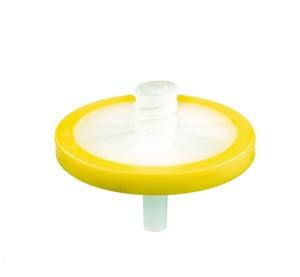 Syringe Filter, 30mm Dia, Whatman Puradisc, 1.0µm Pore Size, PTFE/ Polypropylene, Female Luer Lock/ Male Luer, Yellow, 500/pk