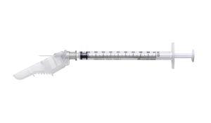 Safety Needle with 1cc Syringe, 27G x ½