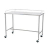 Sawyer Instrument Table 30"W x 34"H x 26"D On 3" Casters, Brake, 3 Sided Guardrail (DROP SHIP ONLY)