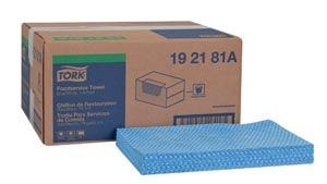 Cleaning Towel, 1/4 Fold, Blue, 1-Ply, 21