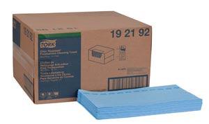 Cleaning Towel, Odor Resistant, 1-Ply, Blue/ Blue, 13