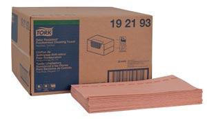 Cleaning Towel, Odor Resistant, 1-Ply, Red/ Red, 13