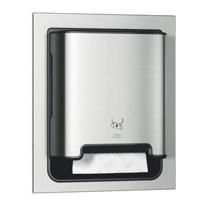 Hand Towel Dispenser, In-Wall Recessed, Universal, Metal/ Plastic, Stainless Steel, H1, 20.6