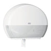 Bath Tissue Roll Dispenser, with Reserve, Jumbo, Mini, Universal, White, T2, Plastic, 10.8" x 13.6" x 5.2" (176 cs/plt)