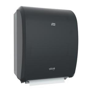 Hand Towel Roll Dispenser, Electronic, Universal, Black, H71, Plastic, 16