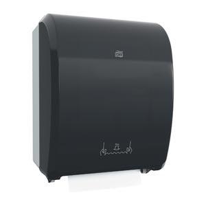 Hand Towel Roll Dispenser, Mechanical, Universal, Black, H71, Plastic, 16