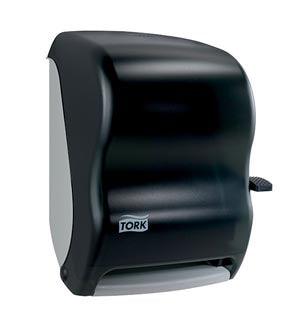 Hand Towel Roll Dispenser, with Lever Auto Transfer, Universal, Smoke, H21, Plastic, 15.5