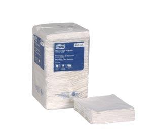 Beverage Napkin, Universal, White, 1-Ply, Embossed, 9.4