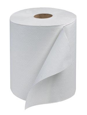 Hand Towel Roll, Universal, White, 1-Ply, Embossed, H21, 600ft, 7.9