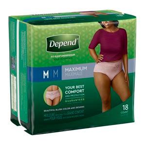Depend's Women's Fit-Flex, Medium, 31-37