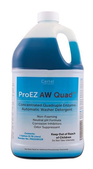 ProEZ AW Quadâ„¢ Concentrated Quadruple Enzyme Detergent, 1 Gallon Bottle, 1 oz Pump, 4/cs