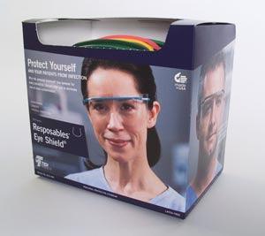 Eyeshield Frame, Reposable, Assorted Colors, Pre-Assembled, Non-Sterile, 100/cs
