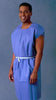 Patient Gown, 30" x 42", Medium, Blue, Non-Woven, Dexter Material, Crepe Exterior, 50/cs