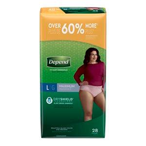 Underwear, Maximum Absorbency, Large, Women, Blush, 28/pk, 2 pk/cs
